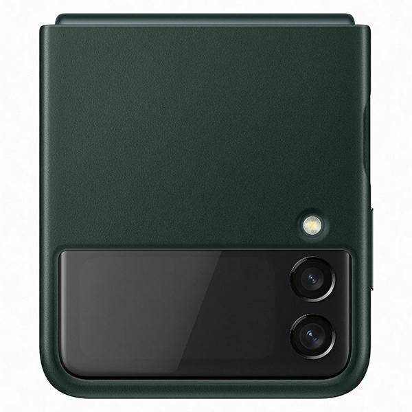 Etui Samsung Leather Cover Zielony do Galaxy Z Flip3 5G (EF-VF711LGEGWW)