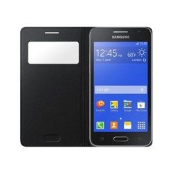 Etui Samsung S View Cover Czarne do Galaxy Core 2 EF-CG355BBEGWW